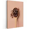 Chocola - Hout - Lepel Tuinposter op houten frame 2 cm dik middel -3d