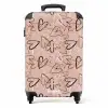 Schetsmatige Hartjesswirls NBS - Handbagage koffer - Volwassenen Unisex middel -productfoto_recht