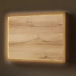 Houtlook - Bruin - Hout Light Box met batterij (Wandlamp) middel -z3d_website