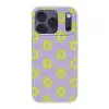 Zonnen patroon - Geel - Paars - Zomer Telefoonhoesje iPhone 17 Pro klein -3d