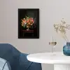 Goud - Bloemen - Kleuren - Vaas fotolijst zwart zonder passe partout klein -sfeer4