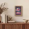 Landschap - Planeten - Horizon - Paars Light Box met kabel (Tafellamp) klein -sfeer2