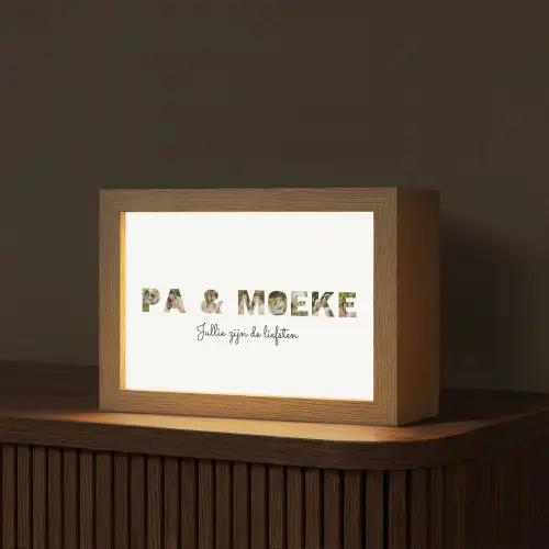 Pa & Moeke - Lettercollage Light Box met kabel (Tafellamp) klein -z3d_website