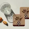 Minimalistisch - Vaas - Bloemen - Bruin onderzetter kurk middel -sfeer4