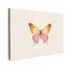 Vlinder - Illustratie - Roze Tuinposter op houten frame 2 cm dik klein -3d