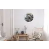 Zebra - Wilde dieren - Vlinder - Bloemen Wandcirkel aluminium klein -woonkamer