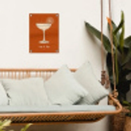 Cocktail - Oranje - Zomer - Quote tuinposter los doek klein -sfeer7