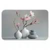 Magnolia - Bloemen - Roze - Zen stenen Badmat klein -3d
