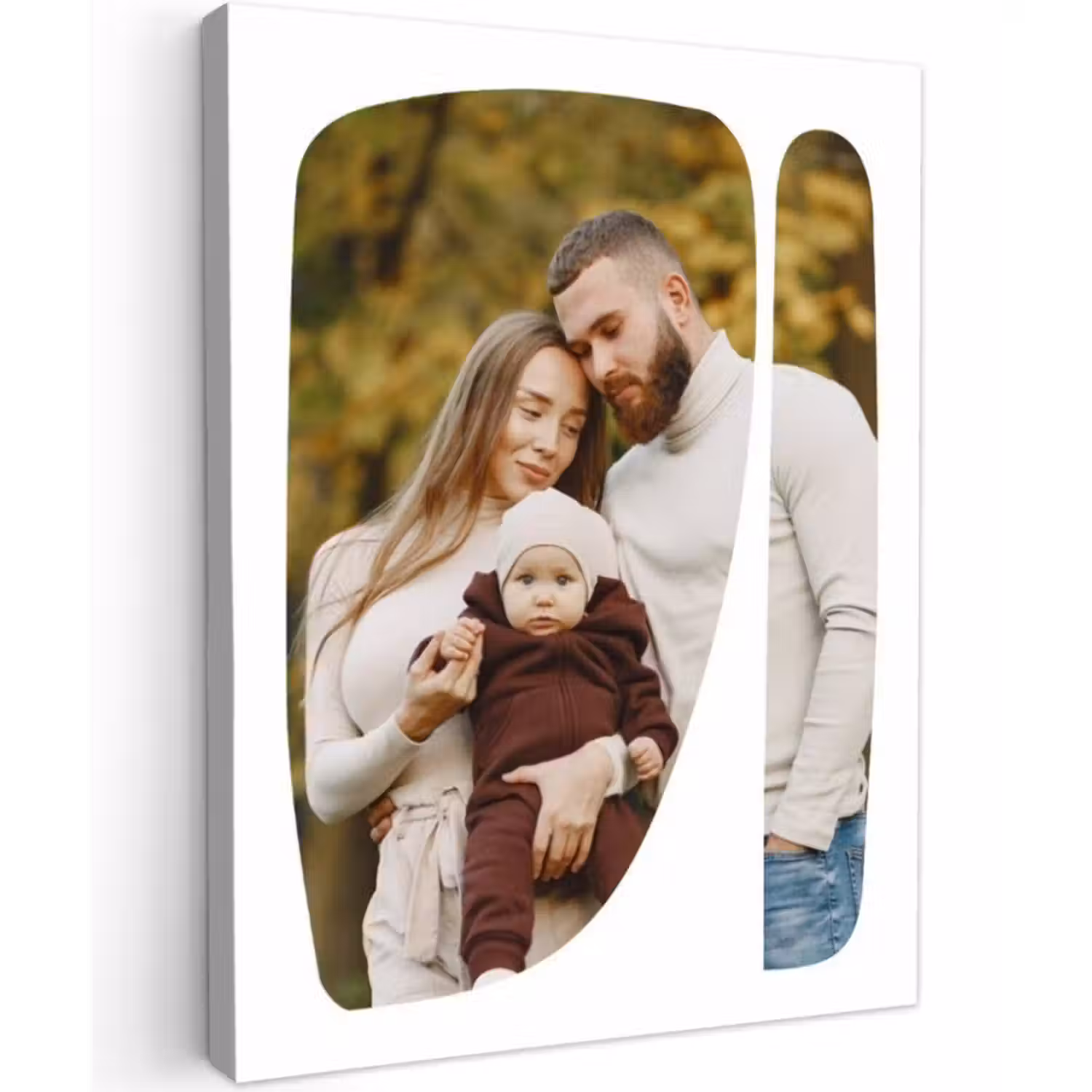 Gepersonaliseerd canvas schilderij - Twee Vlakken - Organische Vormen