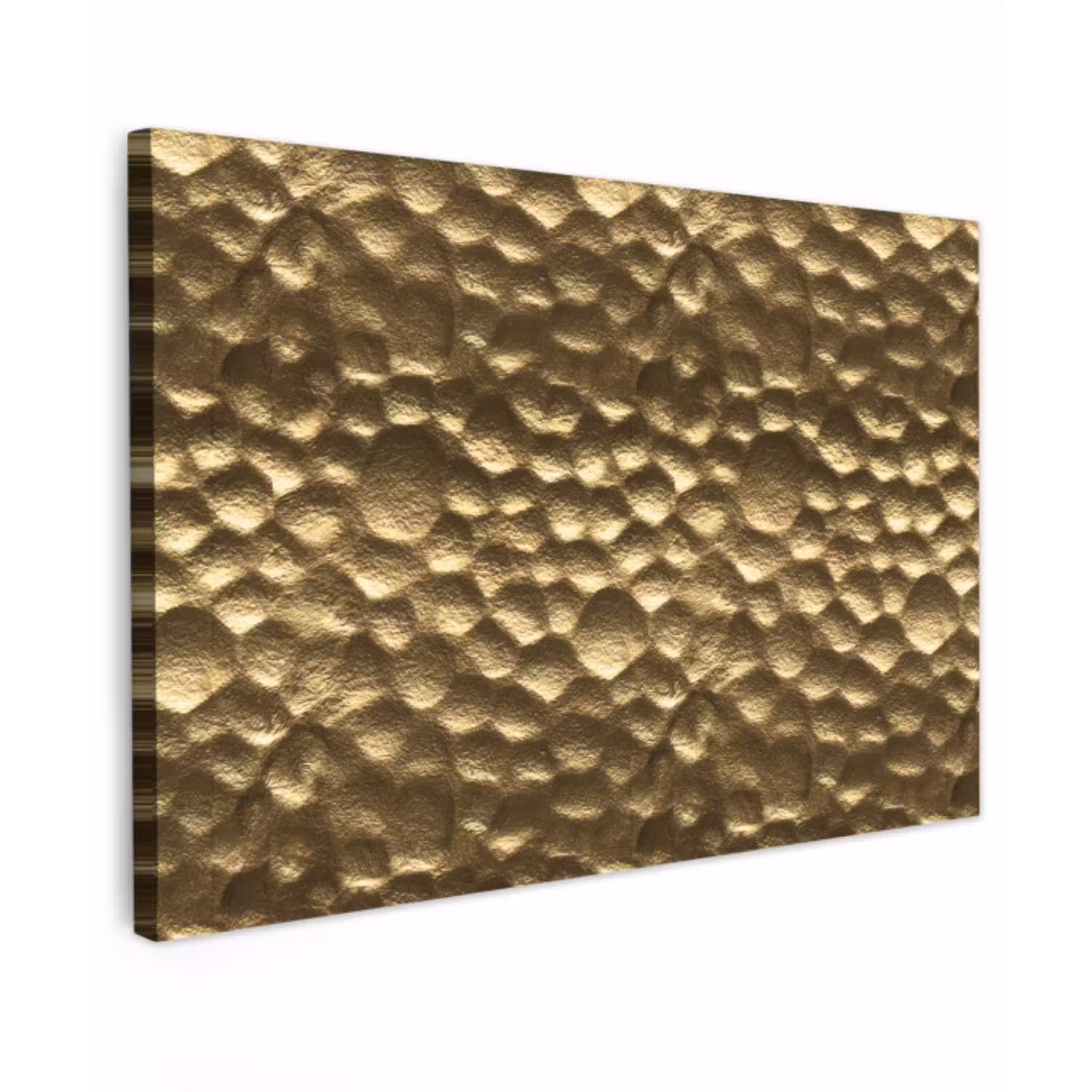 Gehamerd - Reliëf - Textuur - Bronsgoud Tuinposter op houten frame 2 cm dik klein 845 -3d
