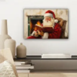 Kerst - Kerstman - Winter - Open Haard canvas 2cm klein -sfeer6