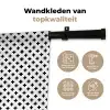 Design - Lijn - Patroon - Zwart - Wit Wandkleed katoen klein 269 -sfeer2