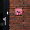 Roze tulpen - Traditioneel Naambord Vierkant klein -sfeer1-XS