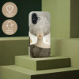 Pluis - Vrouw - Beige Toughcase MagSafe Apple iPhone 17 klein -USP_PrintM_DE