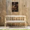 Chimpansee - Stoel - Pak - Bruin Tuinposter op houten frame 2 cm dik klein -sfeer4