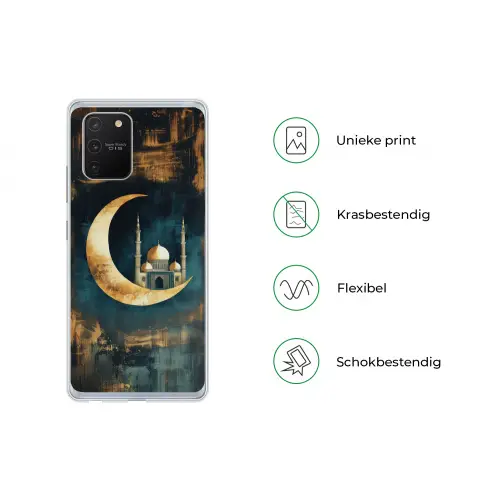 Moskee - Halve maan - Goud - Ramadan - Islamitische Telefoonhoesje Samsung Galaxy S10 Lite klein -specsS10Lite