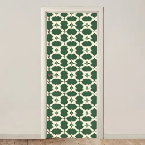 Tegel - Klassiek - Groen deurposter klein 289 -3d_beige