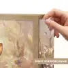 Konijntje - Bruin - Bloemen - Vlinders Light Box met batterij (Wandlamp kind) middel -USP_websiteprintNL
