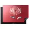 Sierlijk - Bloem - Roze - Glazen Inductie beschermer vinyl 3mm klein -3d