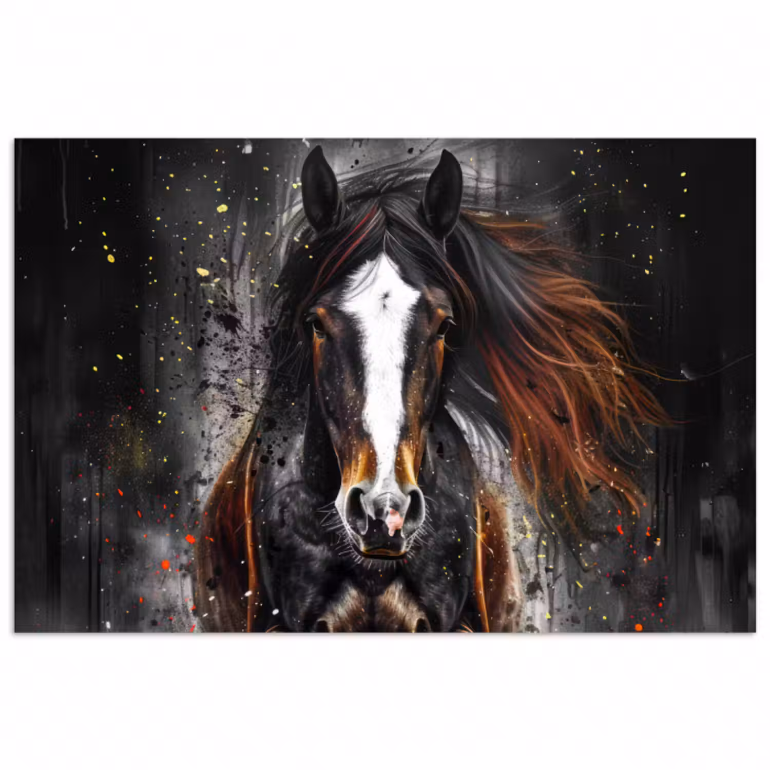 Poster - Pferd - Tiere - Schwarz - Luxus - Modern