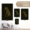 Zebra - Strepen - Goud tuinposter los doek klein -Xsfeer9_DE