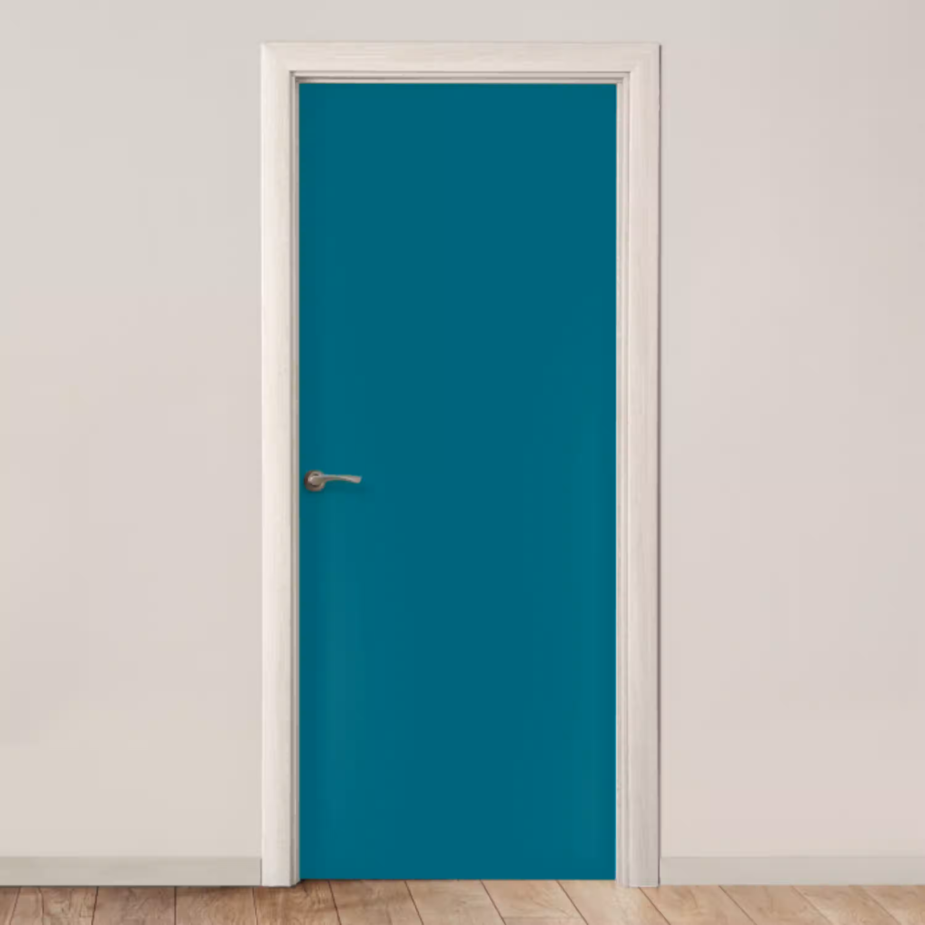 Tropical - Peacock - Blauw deurposter klein 289 -3d_beige