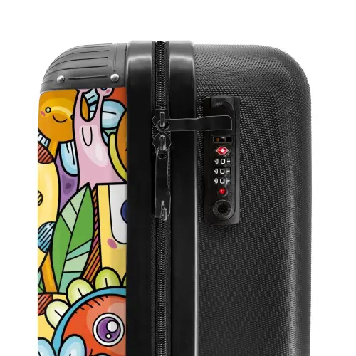 Monster met Stippen NBS - Handbagage koffer - Unisex middel -slot