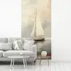 Zeilschip - Zee - Bewolkt fotobehang vinyl groot -woonkamer