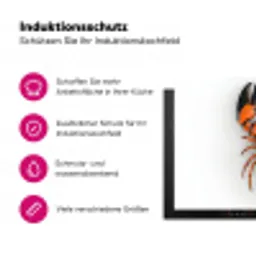 Kreeft - Zwart - Oranje - Wit - Uniek Inductie beschermer vinyl 3mm klein -zzzzzzz-lf-ups