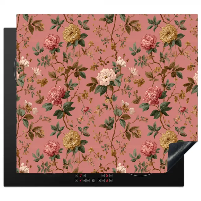 Induction hob protector - Classic - Botanical - Pink