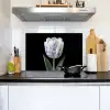 Tulp - Patroon - Blauw Inductie beschemer met haakjes klein -sfeer2