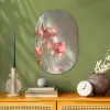 Bloemen - Stelen - Roze - Schaduw Wandcirkel Ovaal Forex klein -sfeer2