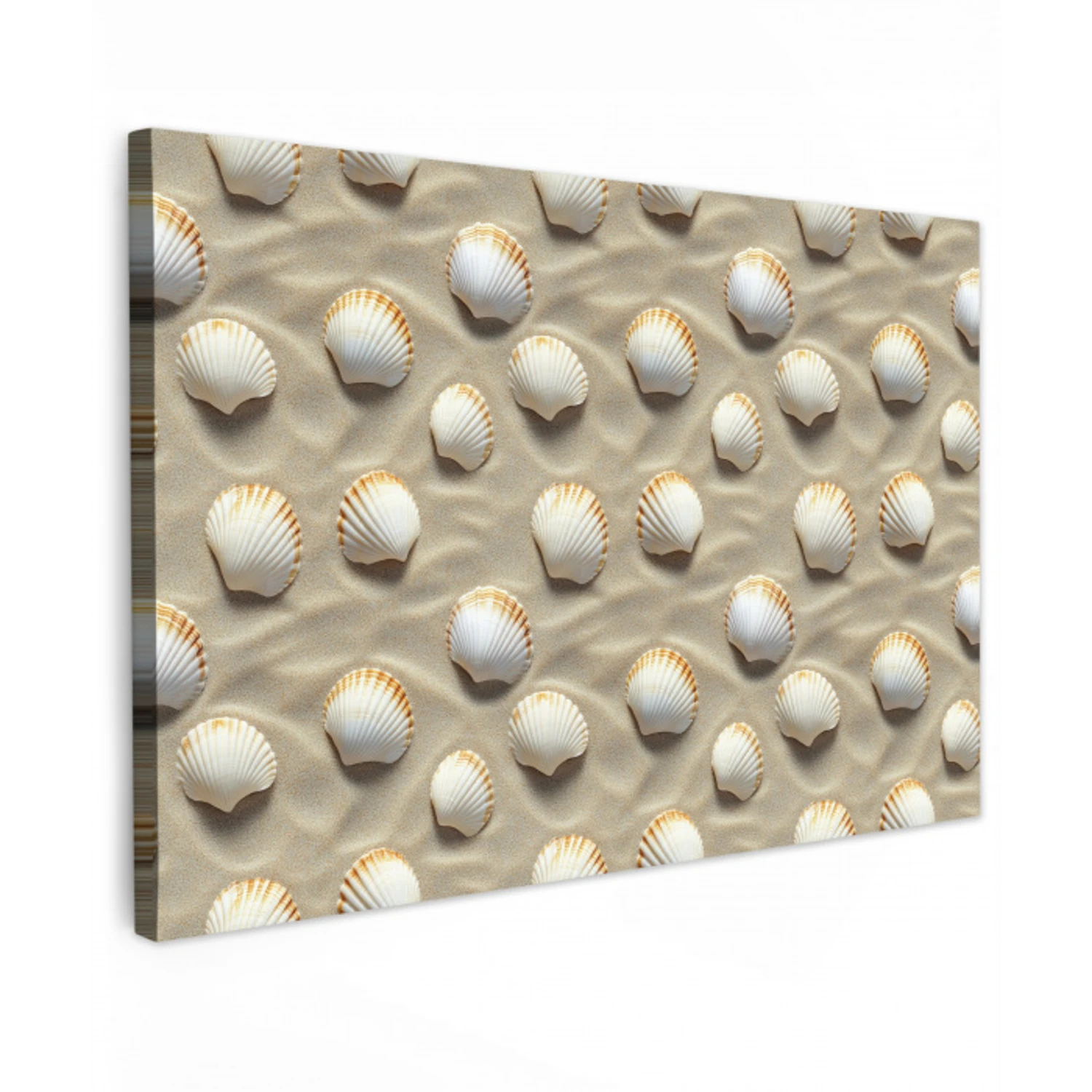 Schelpen - Zand - Maritiem Tuinposter op houten frame 2 cm dik klein 845 -3d