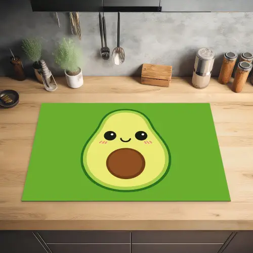 Avocado - Groen - Speels Inductie beschermer vinyl 3mm klein -sfeer5