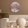 Kunst - Bomen - Natuur - Acryl Akoestische PET Vilt - Rond klein -sfeer1
