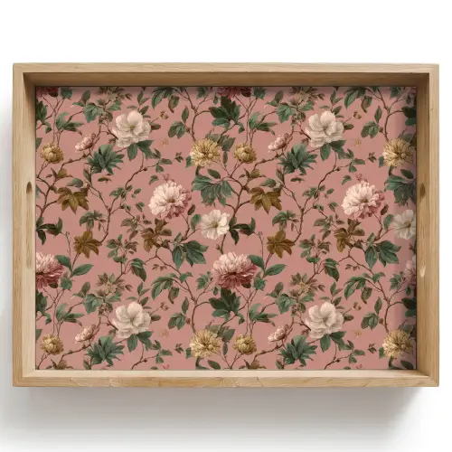 Bloemen - Klassiek - Roze Dienblad Rechthoek middel 911 -z3d_shopping