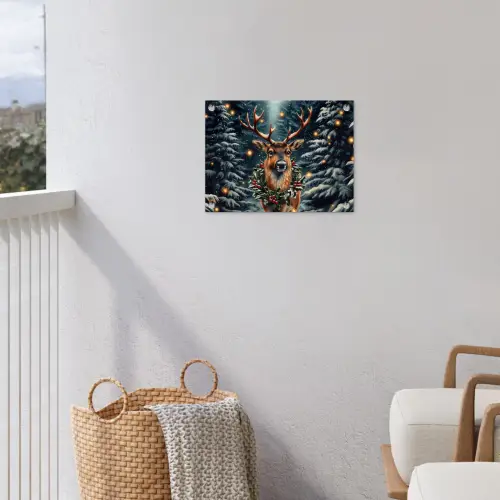 Kerst - Magie - Bos - Kleurrijk tuinposter los doek klein -sfeer8