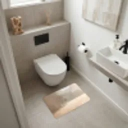 Landschap - Bos - Water - Mist - Beige WCmat klein -sfeer1