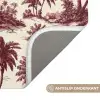 Tropisch - Geometrisch - Bordeauxrood Badmat klein 997 -USP_AntislipNL