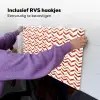 Strepen - Rood - Wit - Patroon Inductie beschemer met haakjes klein 777 -ky-ophangen-nl