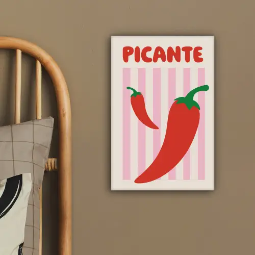 Pittig - Pepers - Rood canvas 2cm klein -sfeer3