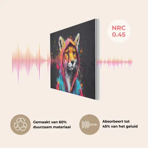 Graffiti - Vos - Jas - Pop art PET vilt klein -USP_NL