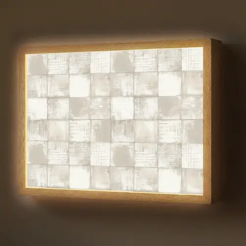 Tegel - Patroon - Verweerd Light Box met batterij (Wandlamp) middel 907 -z3d_website