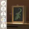 Krokodil - Groen - Tijgerachtig - Strepen Light Box met kabel (Tafellamp) klein -USP_NL