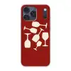 Wijnglazen - Silhouetten - Wit Telefoonhoesje iPhone 17 Pro Max klein -3d