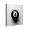 Biljartbal - Getal - Acht - Wit aluminium wit klein -3d