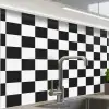 Klassiek - Patroon - Zwart - Wit keuken achterwand 2 middel 865 -zzzz3d_schuin
