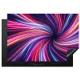 Abstract - Swirl - Futuristic - Neon Inductie beschermer vinyl 3mm klein -3d