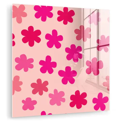 Bloemen - Patroon - Roze plexiglas 5mm klein -zzzproduct_nieuw