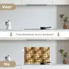 Geometrisch - Tegels - Goud keuken achterwand spatscherm klein 900 -voor_na_NL